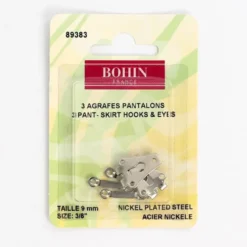 Agrafes Pantalons ou jupes- acier nickelé -9mm - Bohin