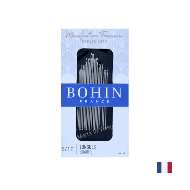 Aiguilles à coudre assorties couture main "longue" BOHIN N°5/10