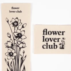 Assortiment de 2 étiquettes tissées - Flower Lover Club - Ikatee