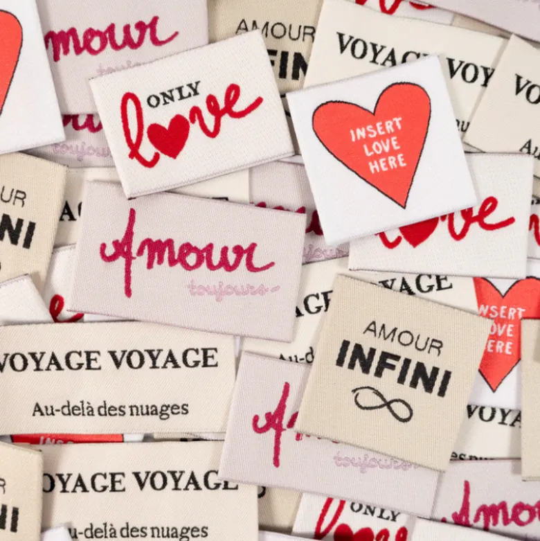 Assortiment de 5 étiquettes tissées - Wanderlust - Ikatee