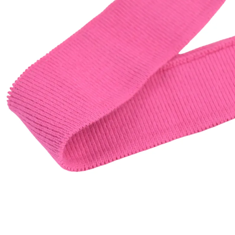 Bande pour embout de manche de polo rose fuchsia - OEKO TEX - 143cm