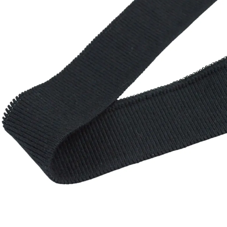 Bande pour embout de manche de polo Noir - OEKO TEX - 143cm