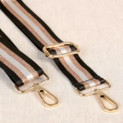 Bandoulière Sangle bicolore 40mm - Noir et Cuivre