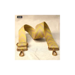 Bandoulière Sangle chevrons jaune - 40mm