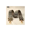 Bandoulière Sangle ethnique chevrons noir et blanc - 40mm