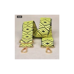 Bandoulière Sangle Ethnique jaune - 40mm