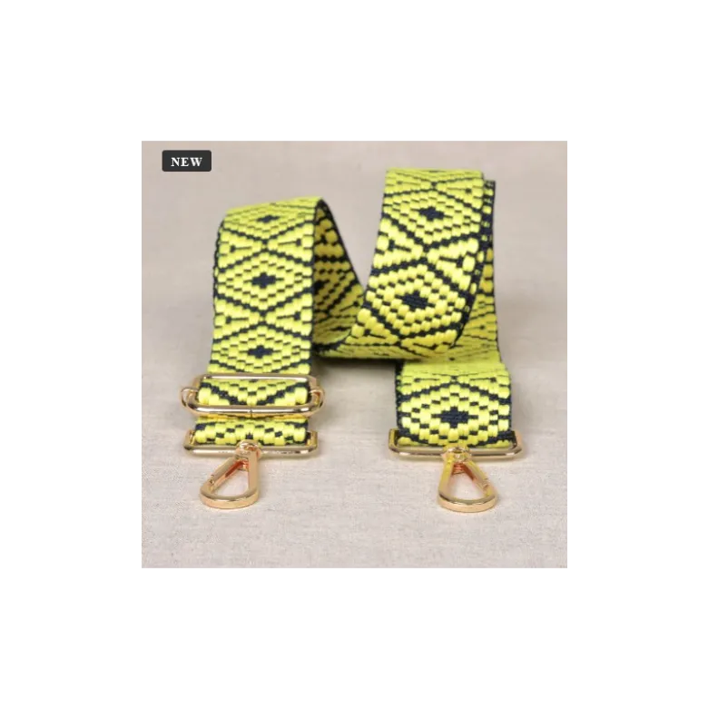 Bandoulière Sangle Ethnique jaune - 40mm