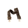 Bandoulière Sangle léopard fond marron - 40mm