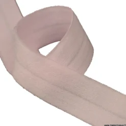 Biais Elastique pré-plié spécial lingerie 20mm - coloris Rose - au mètre