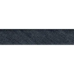 Biais replié 20 mm Jean en coton coloris Bleu