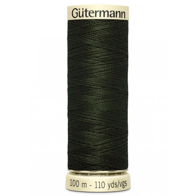 Bobine de Fil pour tout coudre Gutermann 100 m - N°304 vert kaki