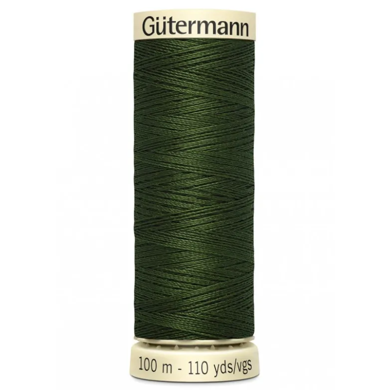 Bobine de Fil pour tout coudre Gutermann 100 m - N°597 vert kaki