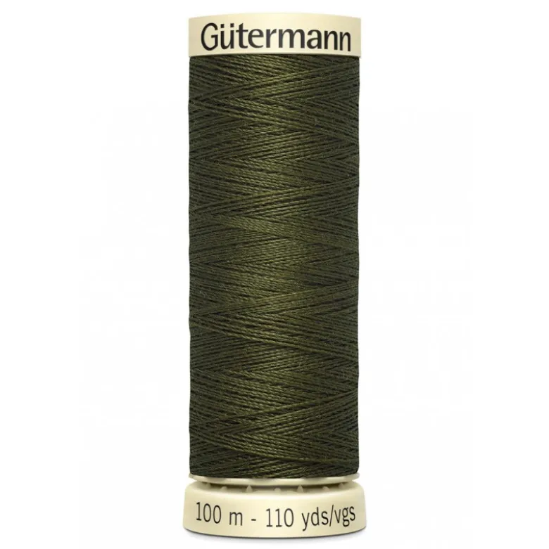 Bobine de Fil pour tout coudre Gutermann 100 m - N°399 vert kaki