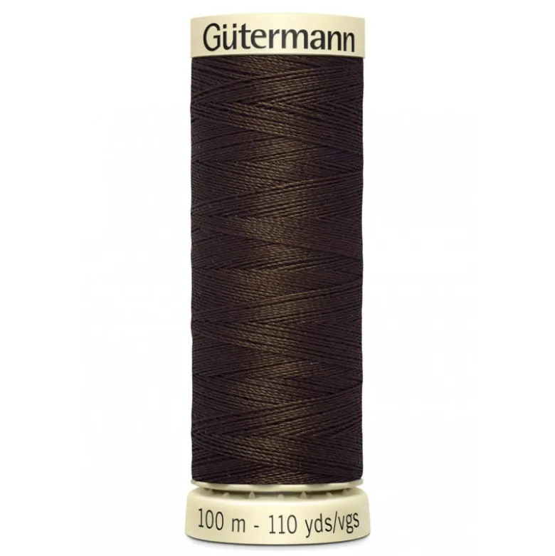 Bobine de Fil pour tout coudre Gutermann 100 m - N°406 marron