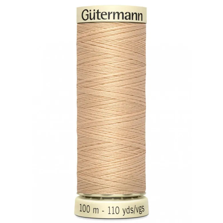 Bobine de Fil pour tout coudre Gutermann 100 m - N°421 beige