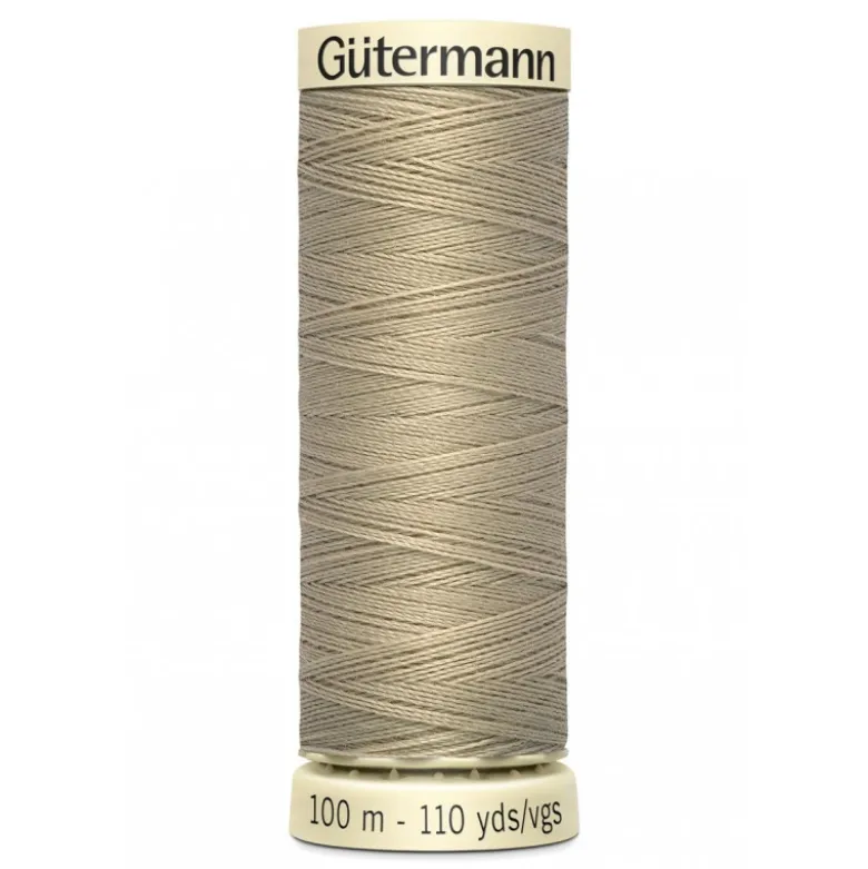 Bobine de Fil pour tout coudre Gutermann 100 m - N°131 gris taupe
