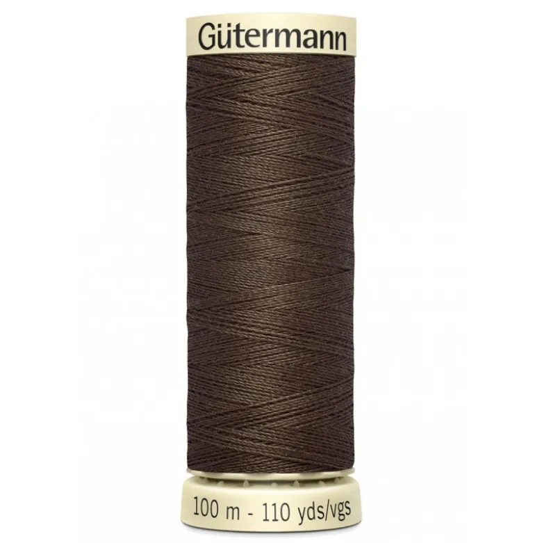 Bobine de Fil pour tout coudre Gutermann 100 m - N°222 marron