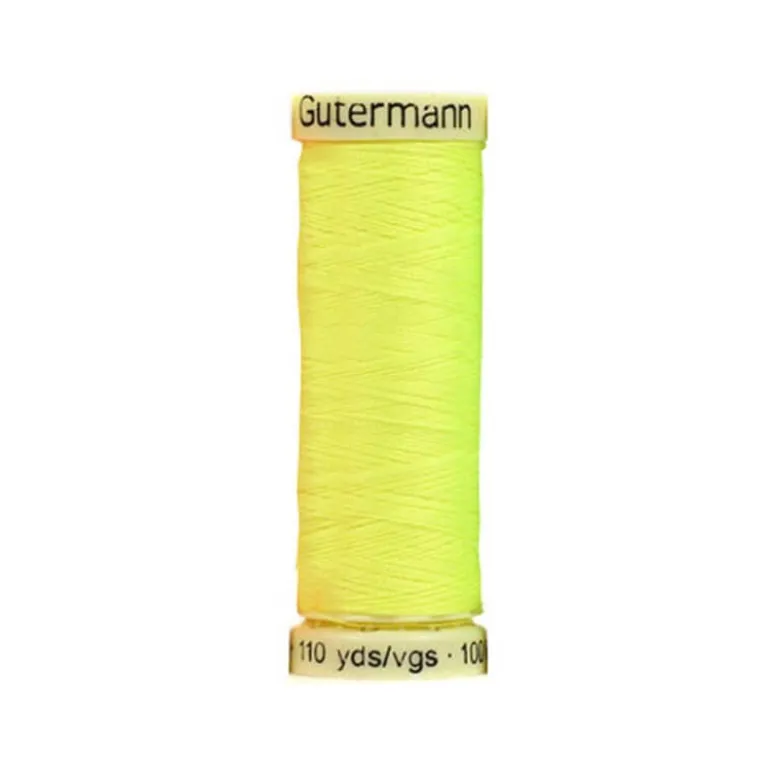 Bobine de Fil pour tout coudre Gutermann 100 m - N°3835 - Neon Jaune Fluo