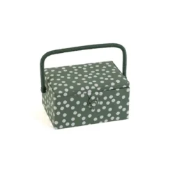Boite à couture - pois fond Vert