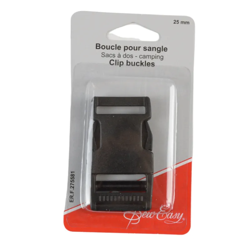 Boucle noire pour sangle de sac à dos - 32mm