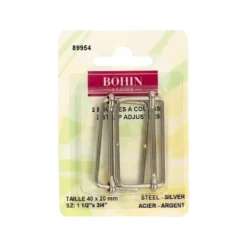 Boucles à coulisses 40 x 20mm finition argenté Bohin