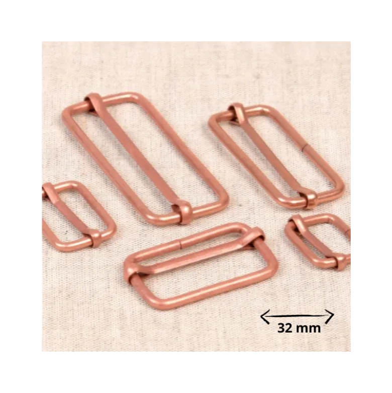 Boucles de réglage 32mm - finition cuivré