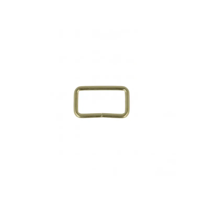 Boucles rectangle 30mm finition Or (lot de 2)