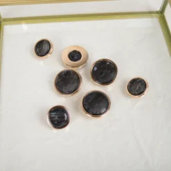 Bouton alliage bijou - 23 mm - Noir
