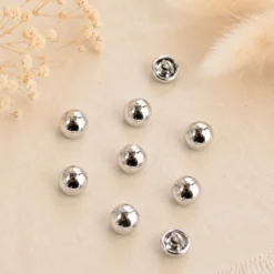 Bouton boule 10mm - Argent