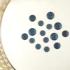 Bouton brillant polyester Bleu marine