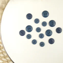 Bouton brillant polyester Bleu marine