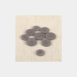 Bouton en résine Bio coloris Gris foncé