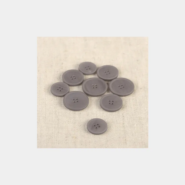 Bouton en résine Bio coloris Gris foncé