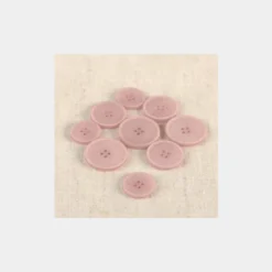 Bouton en résine Bio coloris rose laurier