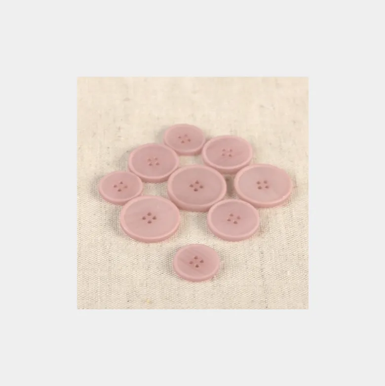 Bouton en résine Bio coloris rose laurier