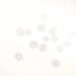 Bouton glitter rond Argent - 4 trous