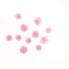 Bouton glitter rond rose - 4 trous