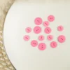 Bouton mat polyester Rose