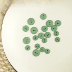 Bouton mat polyester Vert céladon