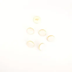 Bouton métal laqué rond coloris Ivoire - diam 11mm