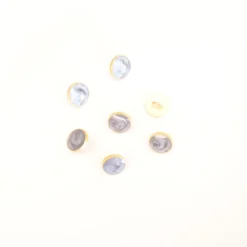 Bouton métal laqué rond coloris Gris - diam 11mm