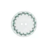 Bouton nacre River Shell 15mm vert contour fleuri