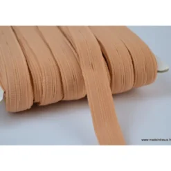 Boutonnière elastique 16mm coloris Chair