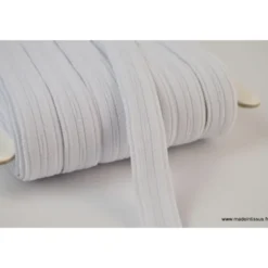 Boutonnière élastique blanche 20 mm – Au mètre