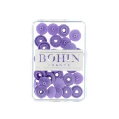 Bouton pression plastique sans pince Bohin 9mm - Mauve