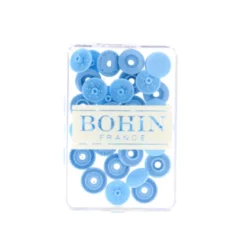 Bouton pression plastique sans pince Bohin 9mm - Bleu ciel
