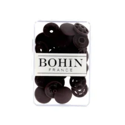 Bouton pression plastique sans pince Bohin 13mm - Marron