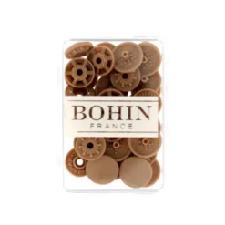 Bouton pression plastique sans pince Bohin 13mm - Beige