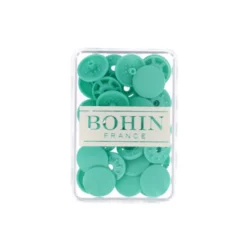 Bouton pression plastique sans pince Bohin 13mm - vert menthe