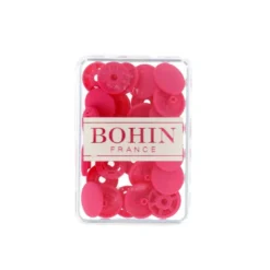 Bouton pression plastique sans pince Bohin 13mm - Rose fuchsia